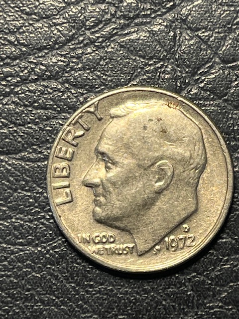 Roosevelt-Dimes-1972-D--Strike-Through-?